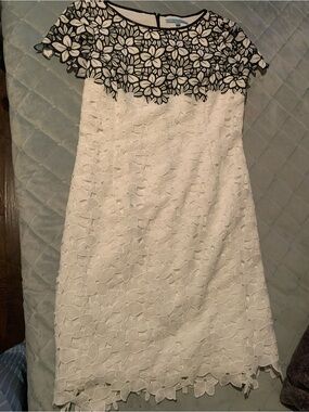 Antonio melani black and White Lace Dress